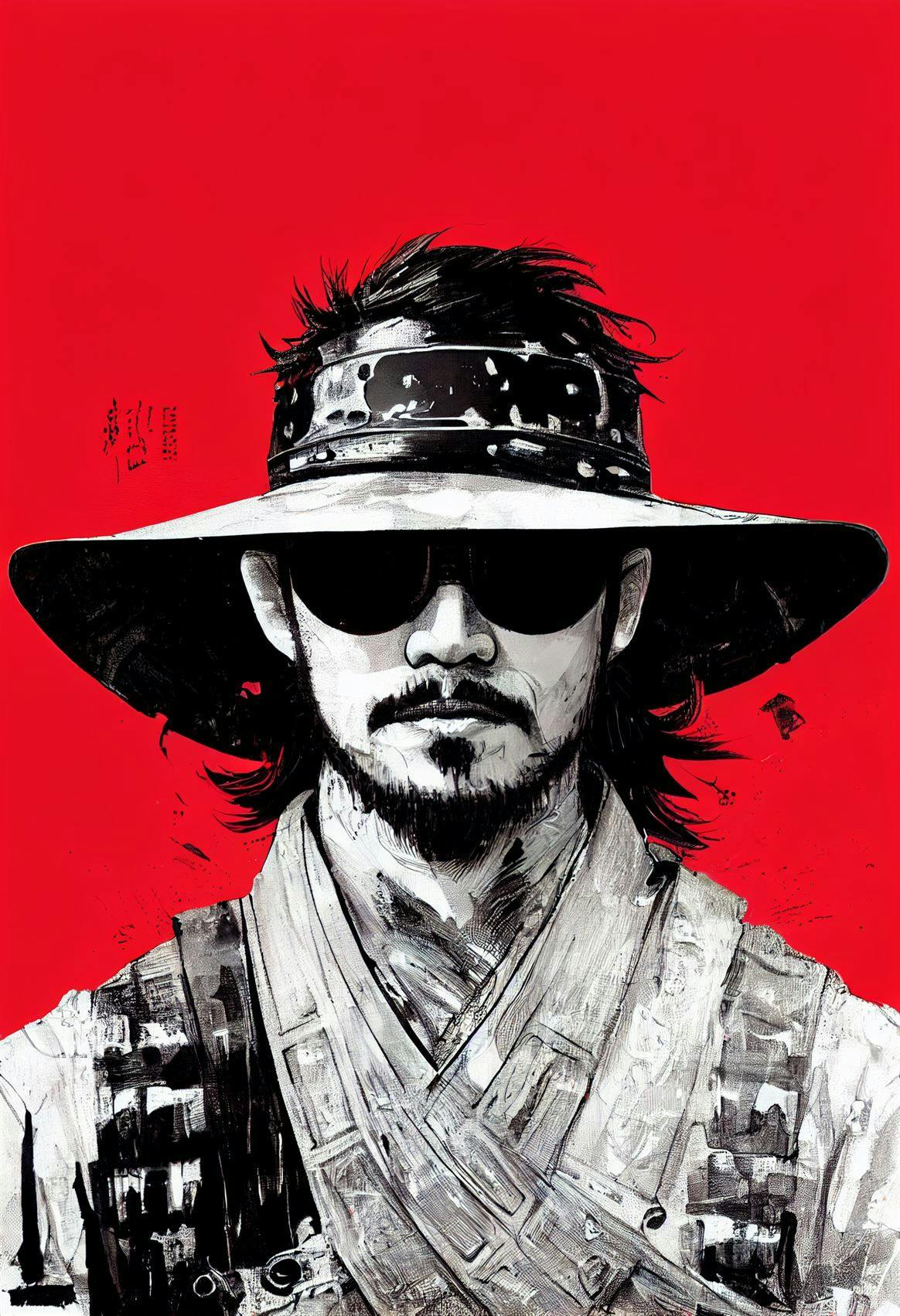 Manga style samurai